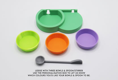 Gecko Food Ledge, Bowls & Spoon Kit