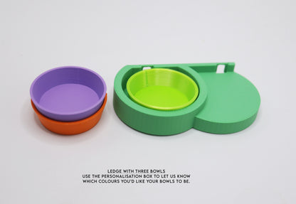 Gecko Food Ledge, Bowls & Spoon Kit