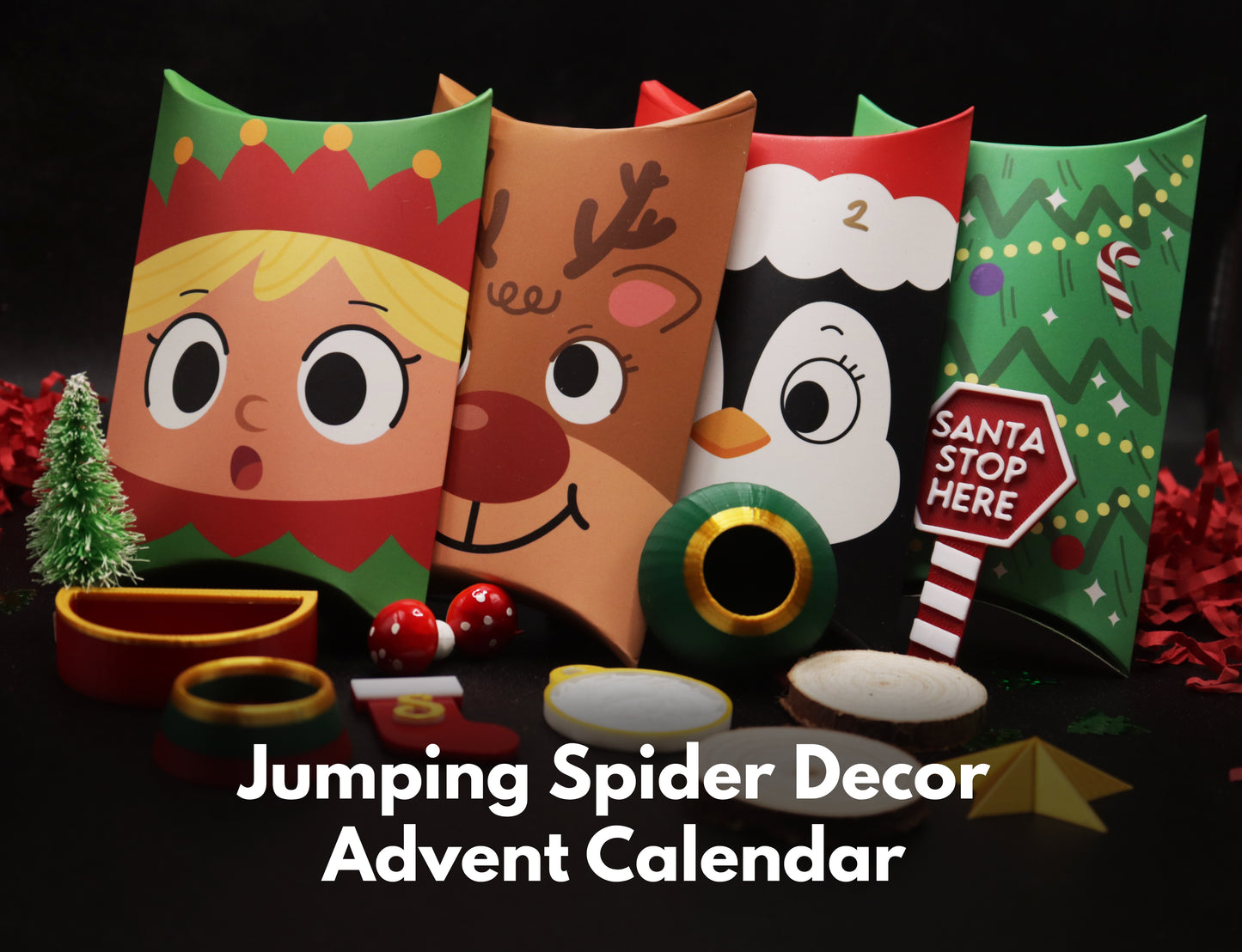 12 Days of Spoodmas Jumping Spider Advent Calendar